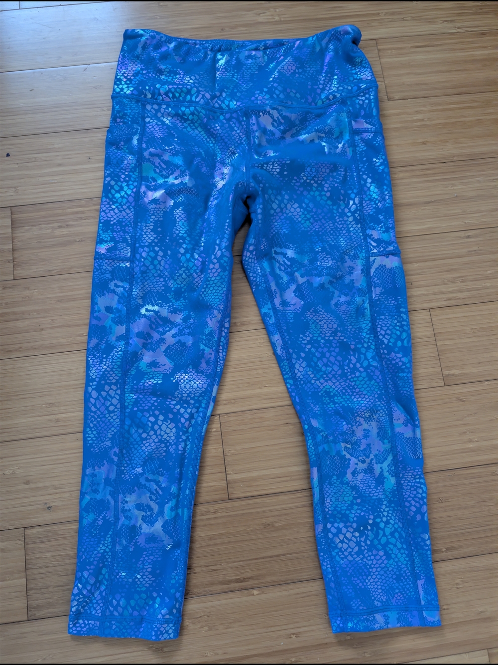 Blue Patterned CVG  Capris - Small